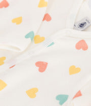 BABIES FOOTLESS HEART PATTERN COTTON PYJAMA