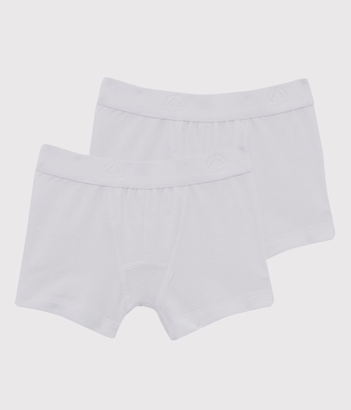 BOYS' PLAIN WHITE BOXER SHORTS