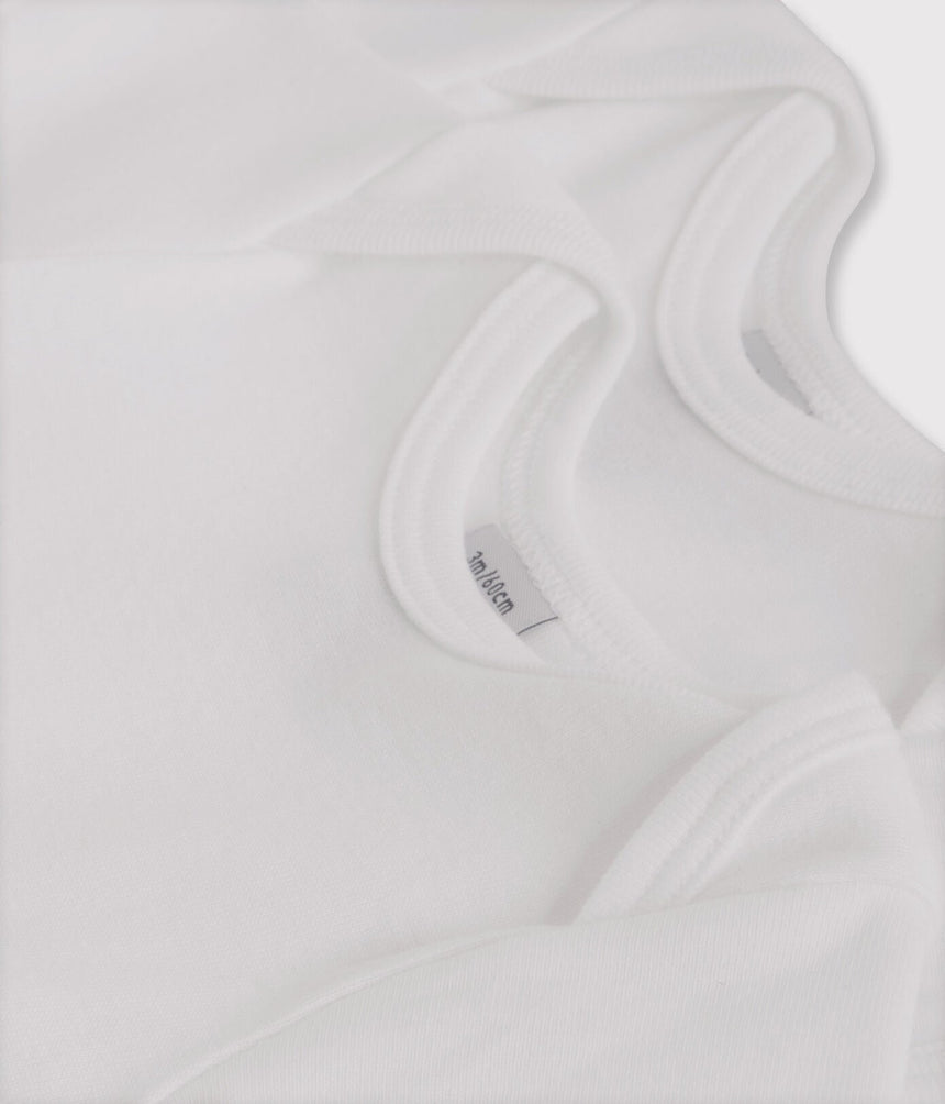 UNISEX' SHORT-SLEEVED WHITE BODYSUITS
