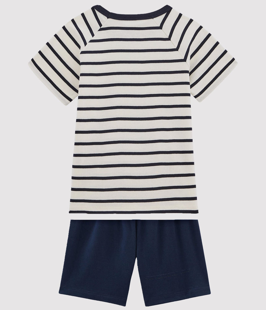 BOYS SHORT COTTON PYJAMAS WITH SAILOR STRIPES