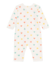 BABIES FOOTLESS HEART PATTERN COTTON PYJAMA