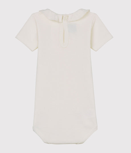 BABIES' SHORT-SLEEVED BODYSUIT WITH RUFF