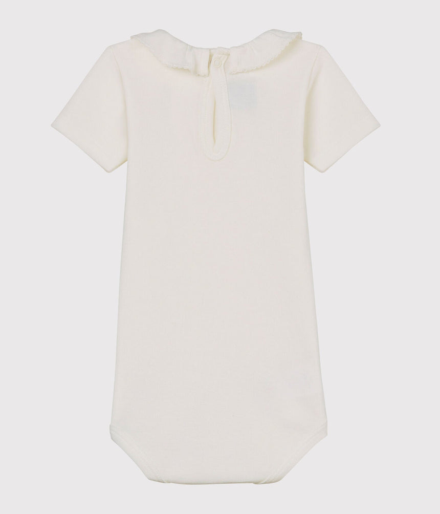 BABIES' SHORT-SLEEVED BODYSUIT WITH RUFF