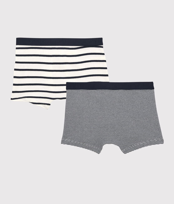 BOYS' STRIPY BOXER SHORTS - 2-PACK