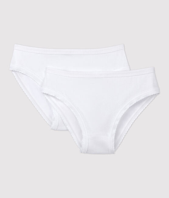 WOMENS' WHITE KNICKERS - 2-PACK