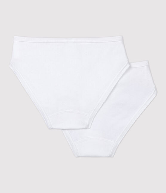 WOMENS' WHITE KNICKERS - 2-PACK