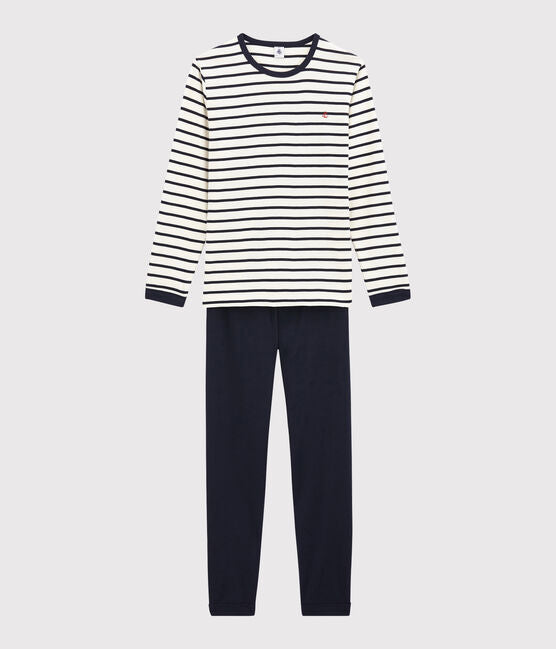 BOYS RIB KNIT PYJAMAS WITH SAILOR STIPES