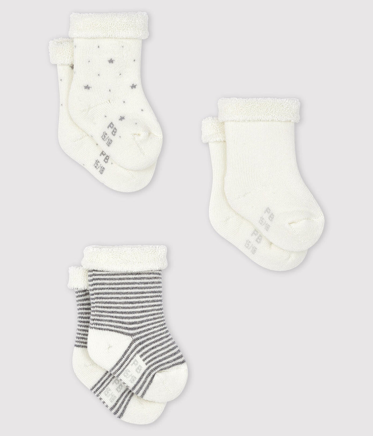 KNITTED BABIES' SOCKS - 3- PIECES SET