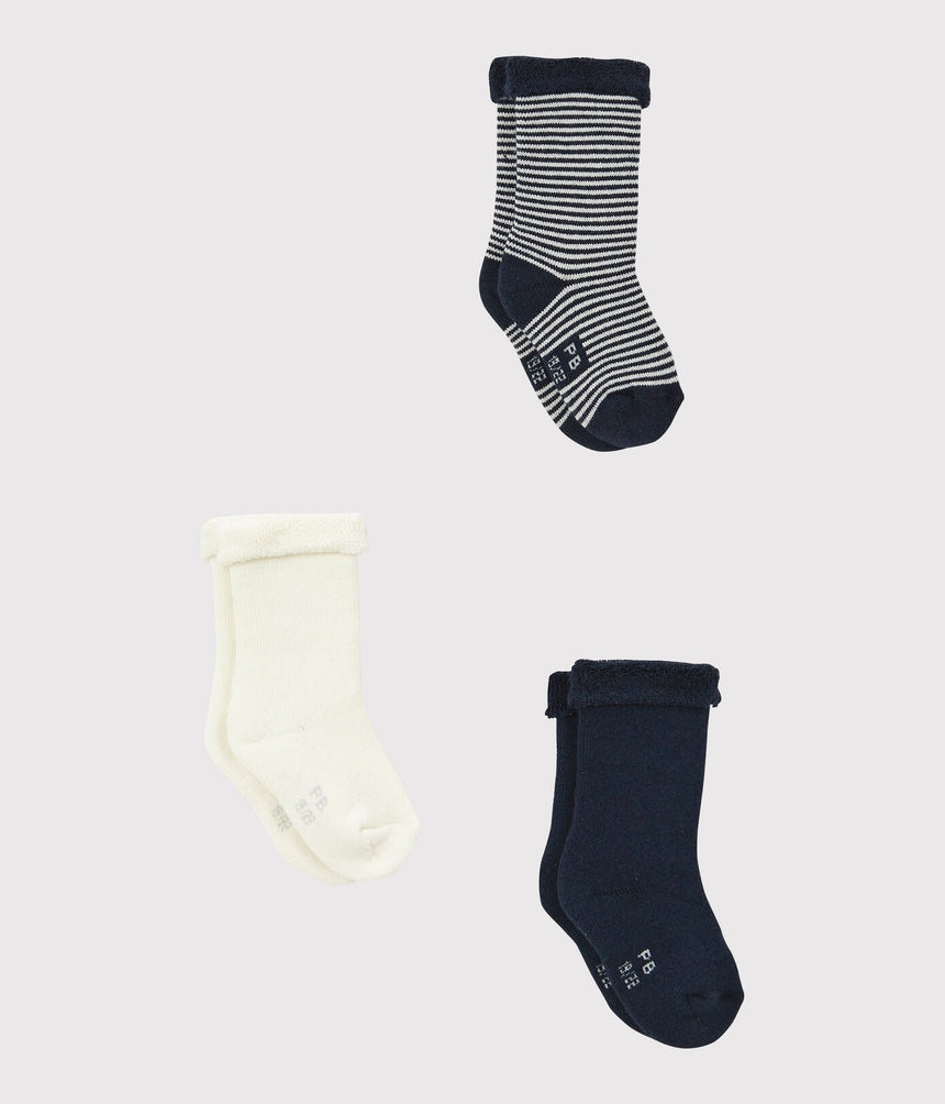 KNITTED BABIES' SOCKS - 3-PIECE SET