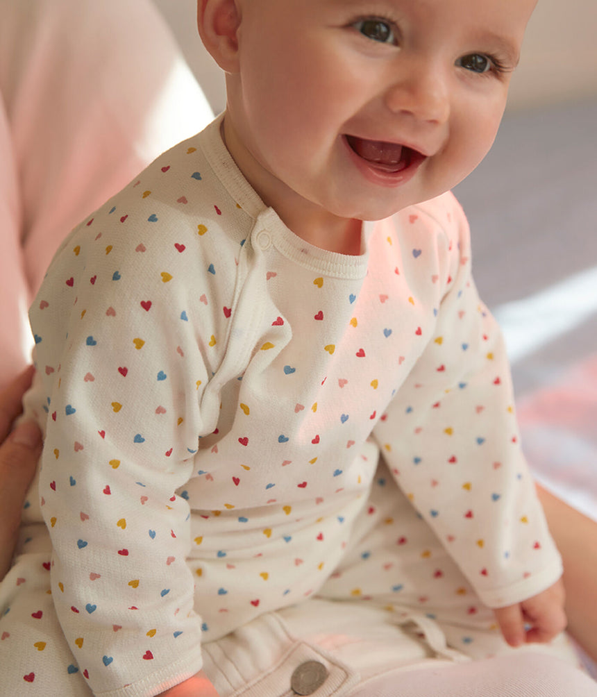 BABIES' MINI HEART PRINT PYJAMAS