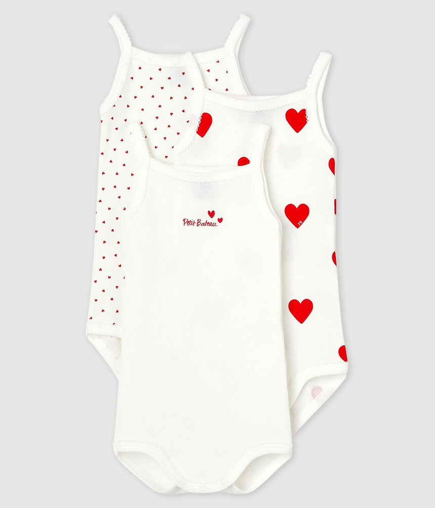 BABY STRAPPY BODYSUITS -3-PACK