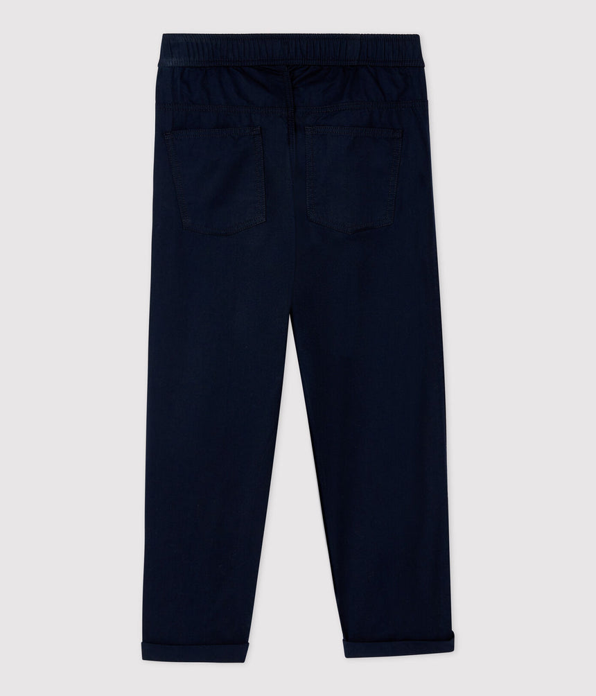 BOYS' REGULAR COTTON SERGE TROUSERS