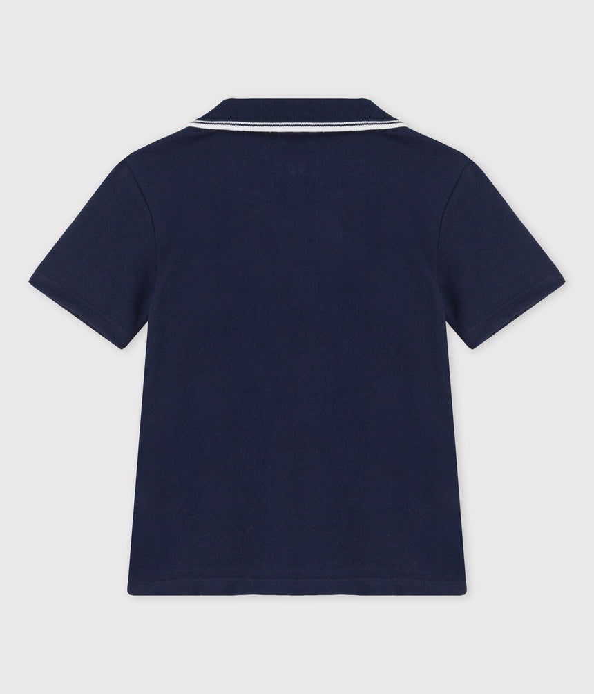 BOYS' SHORT-SLEEVED JERSEY POLO SHIRT
