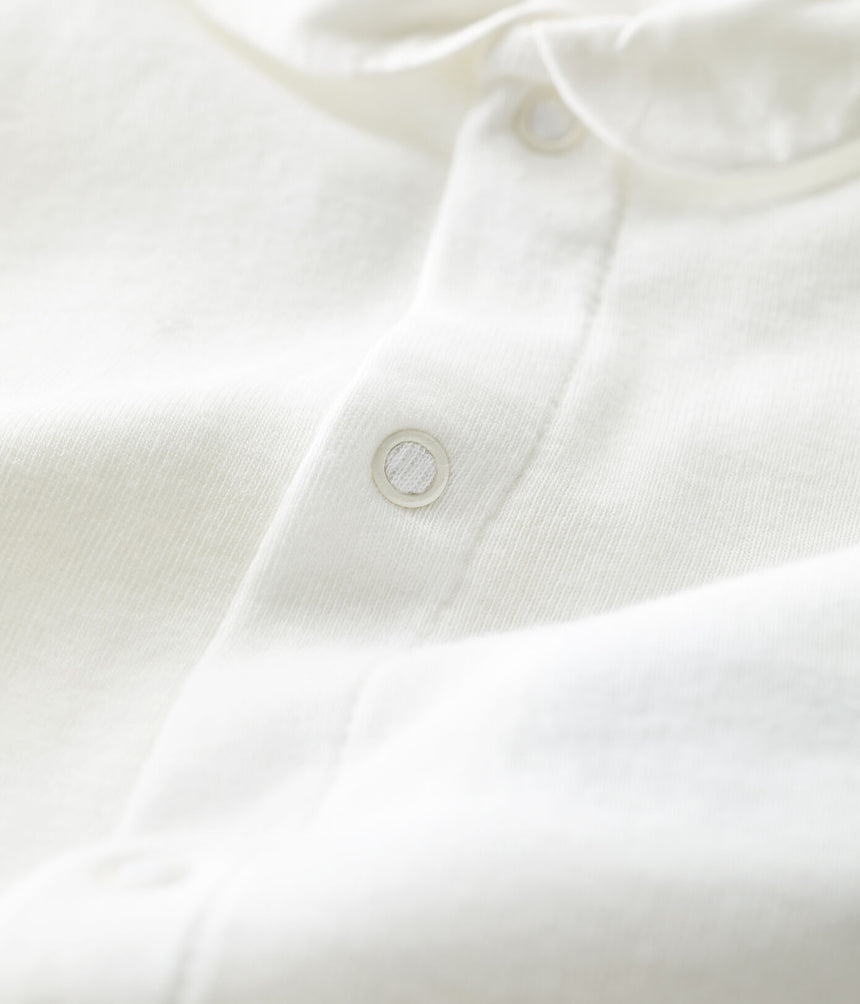 BABIES SHORT-SLEEVED ORGANIC COTTON BODYSUIT WITH COLLAR