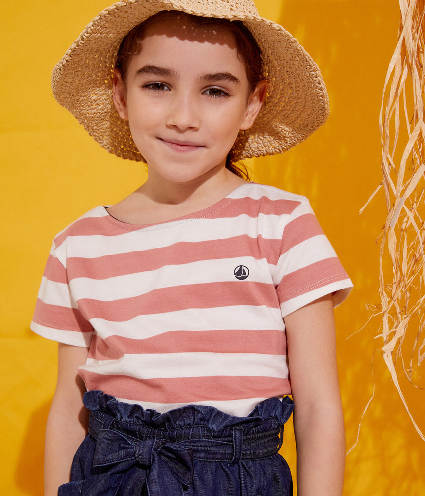 GIRLS SHORT SLEEVED COTTON T-SHIRT