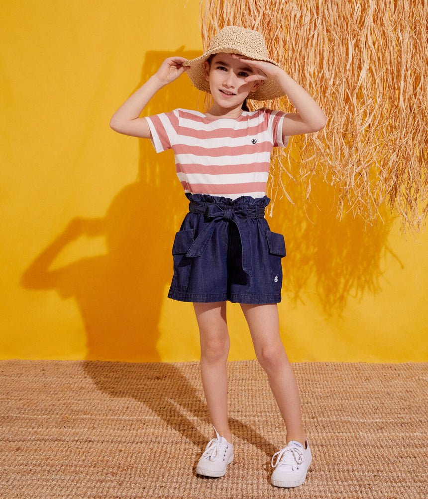 GIRLS SHORT SLEEVED COTTON T-SHIRT
