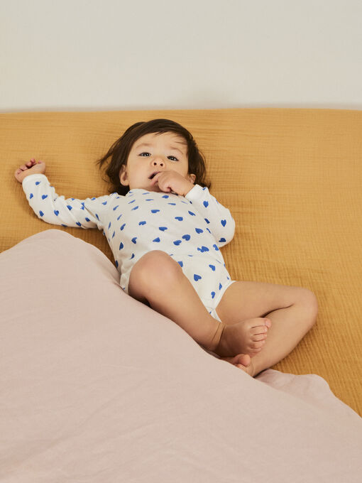 BABIES' ORGANIC COTTON HEART PRINT CLOTHING -3 PIECE SET