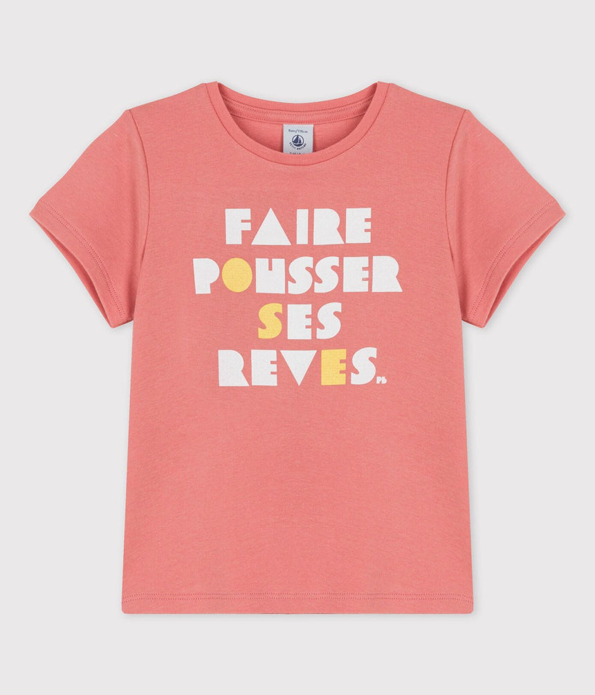 GIRLS SHORT SLEEVED COTTON T-SHIRT