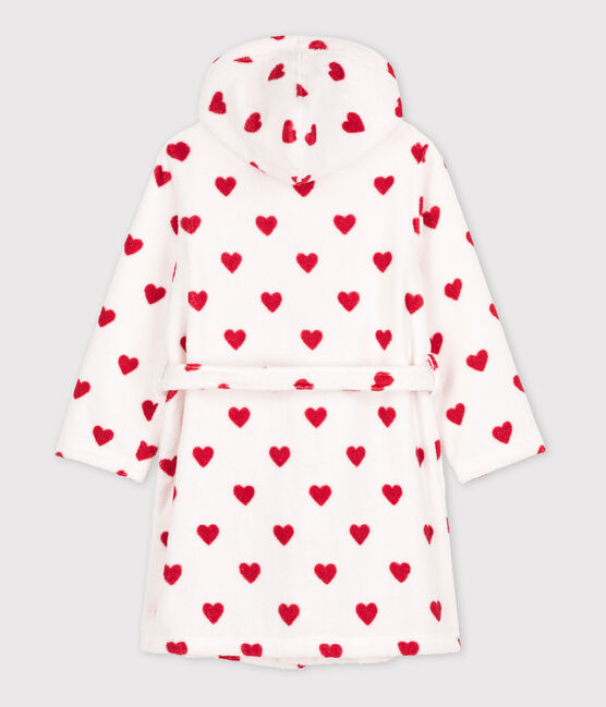 CHILDRENS HEART PATTERNED TERRY BATH ROBE