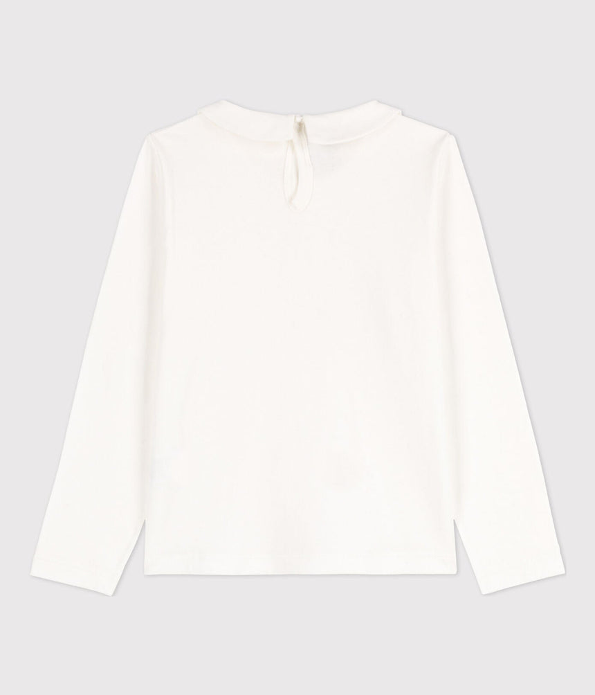 GIRLS' LONG-SLEEVED COTTON T-SHIRT