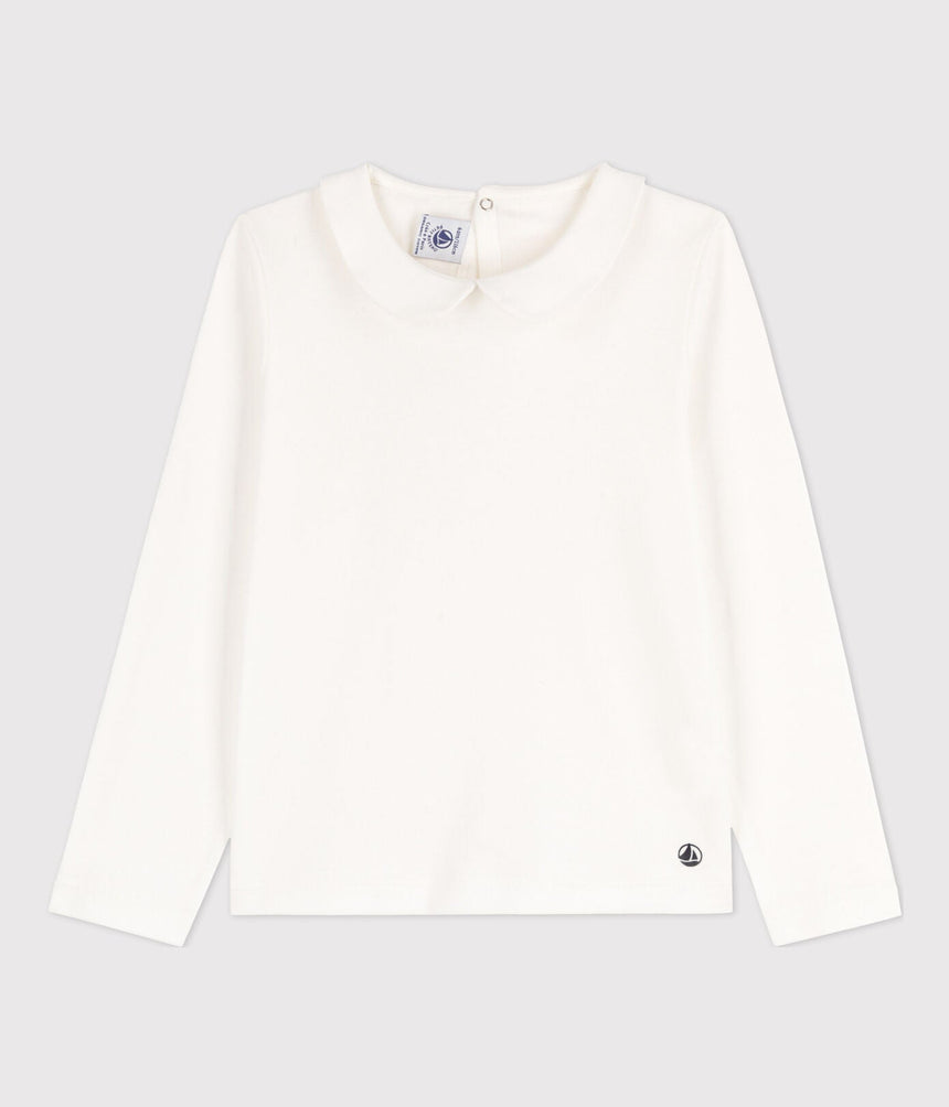 GIRLS' LONG-SLEEVED COTTON T-SHIRT