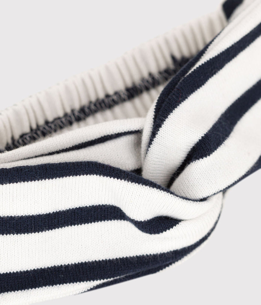 BABIES' STRIPY JERSEY HEADBAND