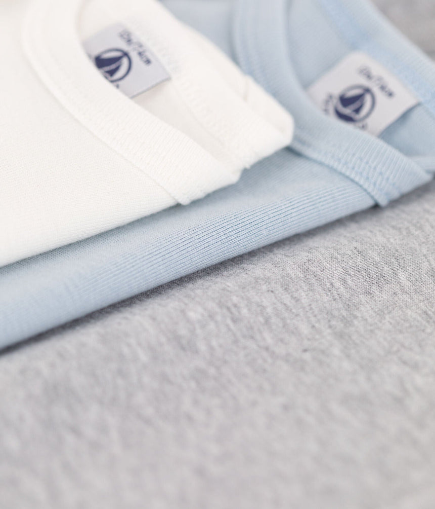 BABIES' LONG-SLEEVED COTTON BODYSUITS 3-PACK