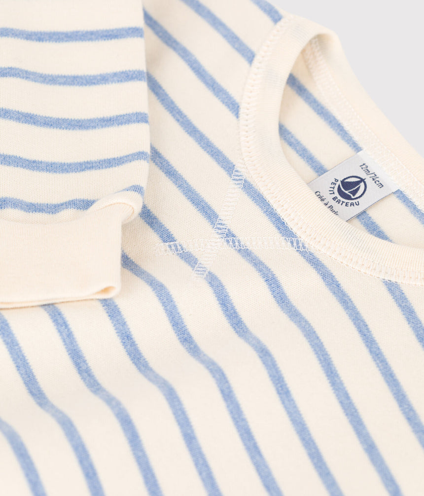 BABIES' COTTON SAILOR STRIPED SWEATSHIRT