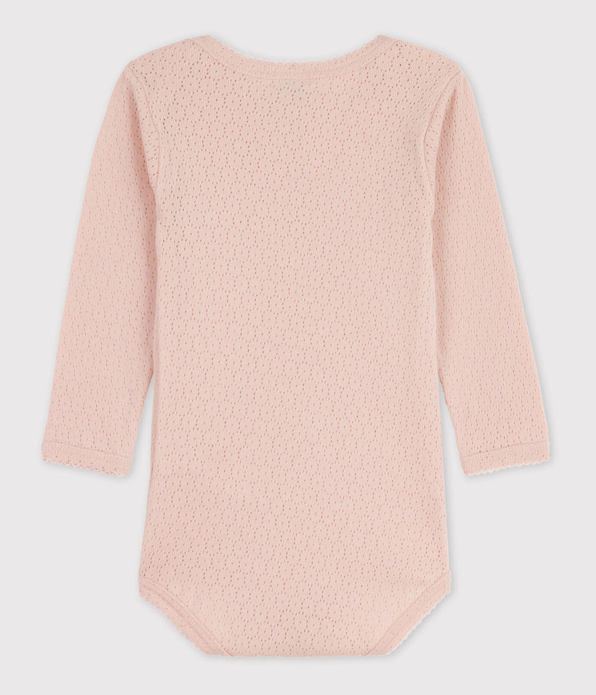 BABIES' LONG-SLEEVED OPENWORK BODYSUIT