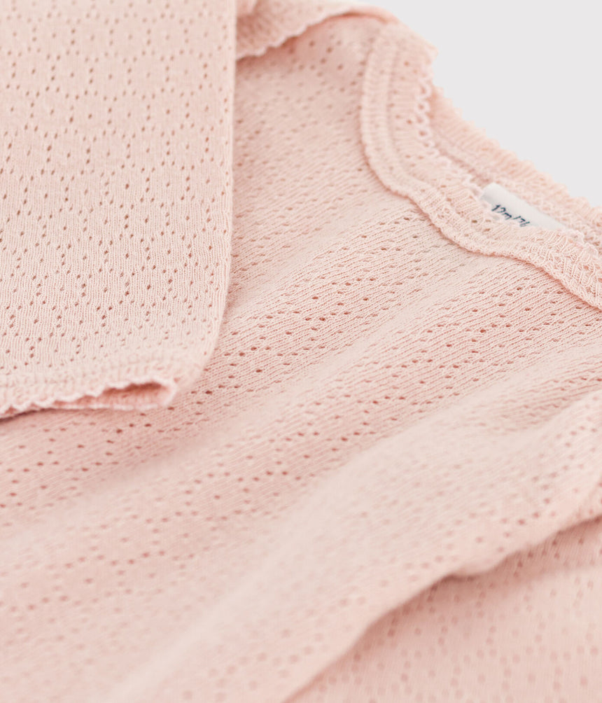 BABIES' LONG-SLEEVED OPENWORK BODYSUIT