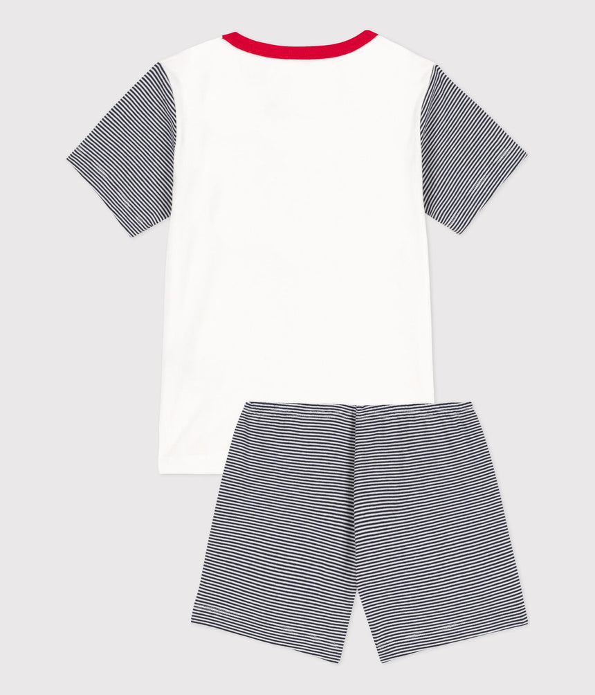 CHILDRENS UNISEX PETIT BATEAU COTTON SHORT PYJAMAS