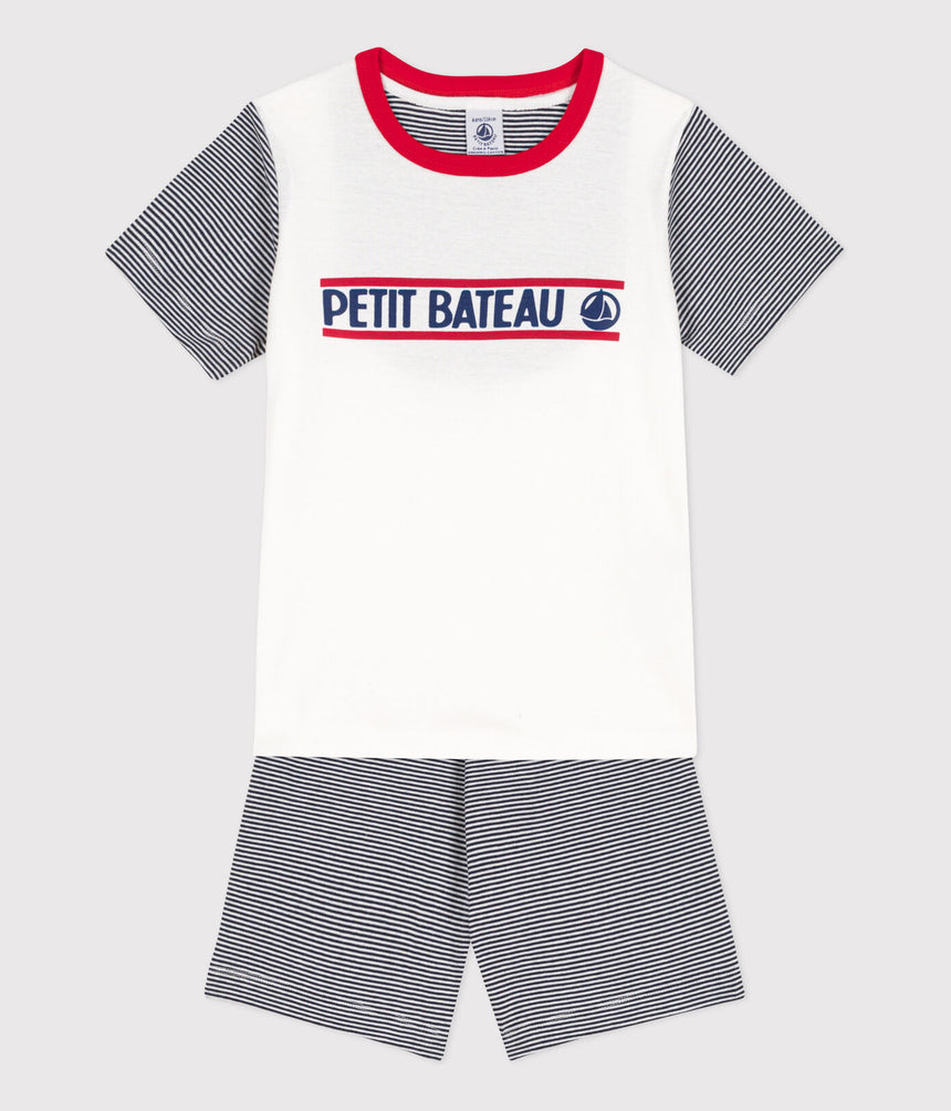 CHILDRENS UNISEX PETIT BATEAU COTTON SHORT PYJAMAS