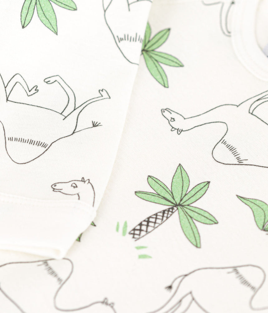 PRINTED COTTON SLEEPSUIT