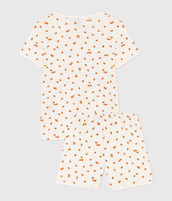GIRLS' ORANGETTE THEMED COTTON SHORT PYJAMAS