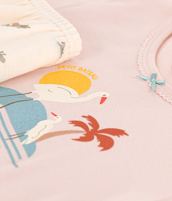 GIRLS' ANIMAL THEMED SHORT COTTON PYJAMAS