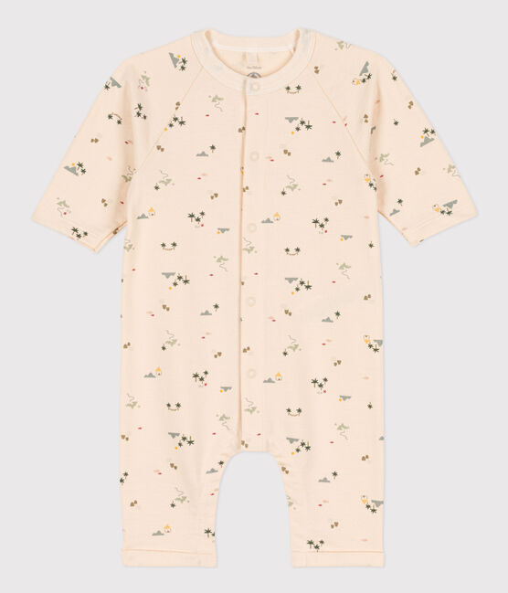 BABIES' PATTERNED FLEECE JUMPSUIT
