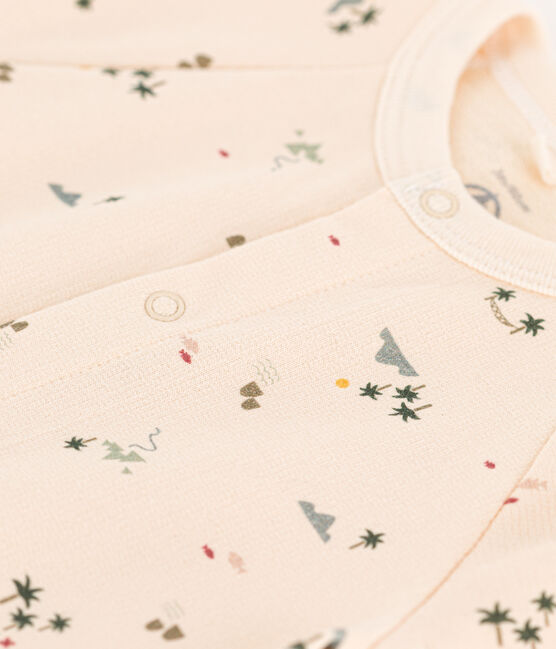 BABIES' PATTERNED FLEECE JUMPSUIT