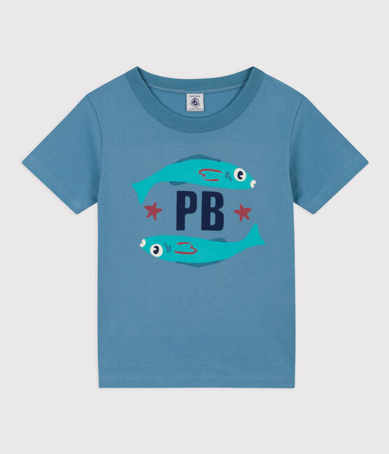 BOYS' SHORT-SLEEVED COTTON T-SHIRT