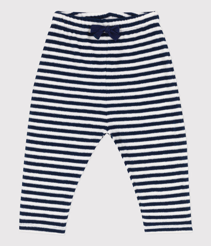 Babies' Striped Brushed Terry Toweling Trousers