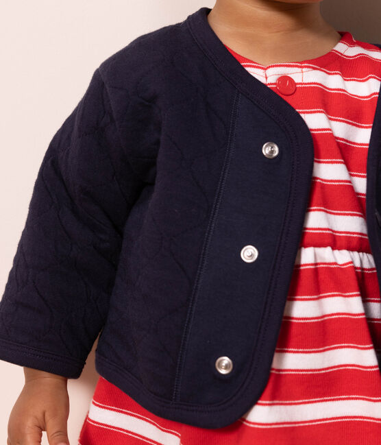 BABIES' QUILTED TUBE KNIT BASEBALL JACKET