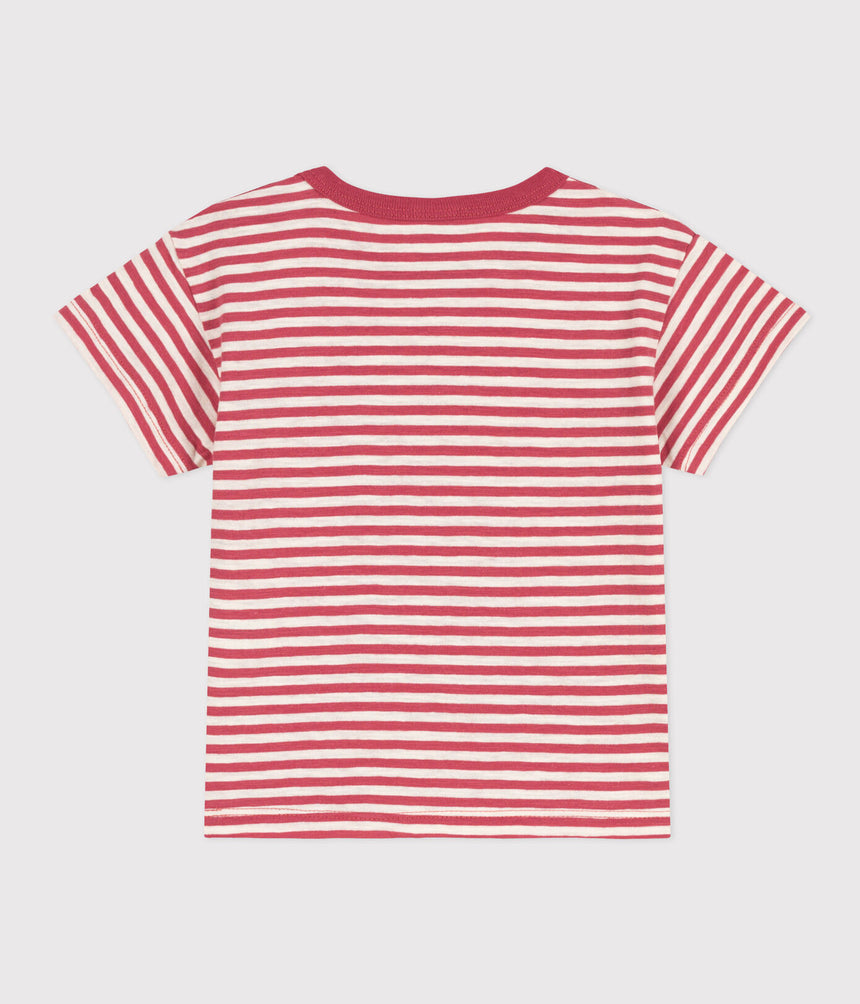 BABIES SHORT-SLEEVED STRIPED SLUB JERSEY T-SHIRT
