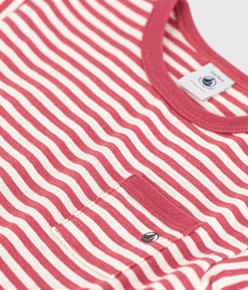 BABIES SHORT-SLEEVED STRIPED SLUB JERSEY T-SHIRT