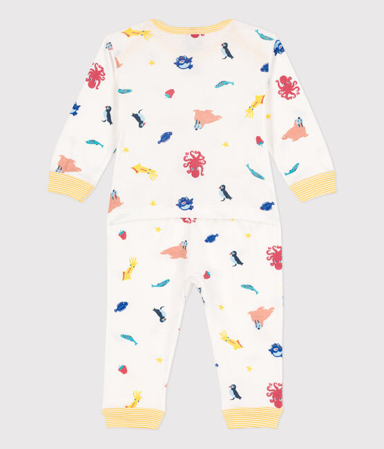 POPPERLESS AND FOOTLESS COTTON SEA ANIMALS SLEEPSUIT