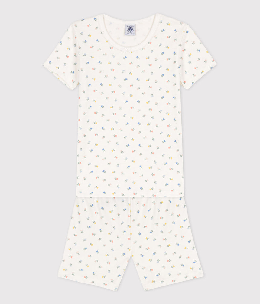 GIRLS' SNUGFIT SHORT COTTON PYJAMAS