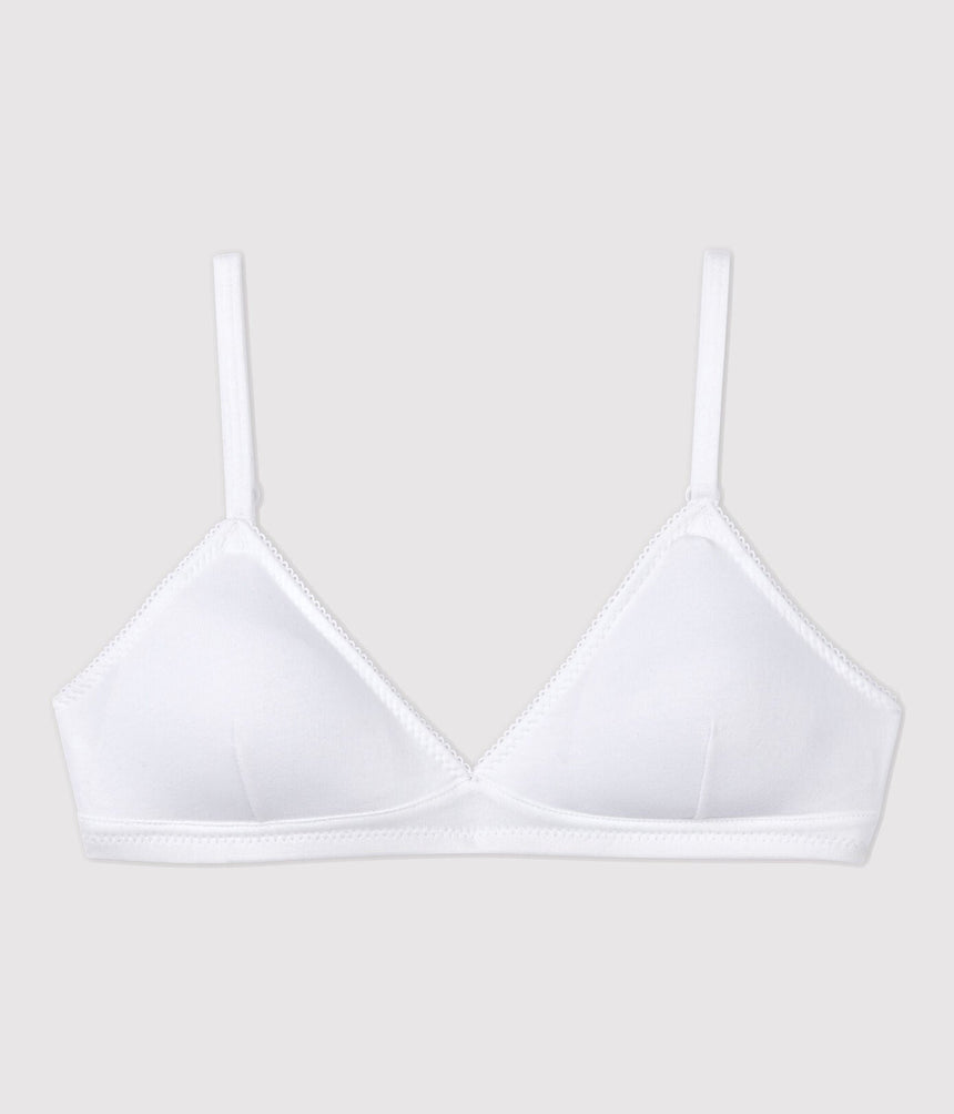 GIRLS' WHITE PADDED BRA