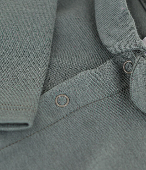 BABIES' LONG-SLEEVED COTTON BODYSUIT WITH COLLAR