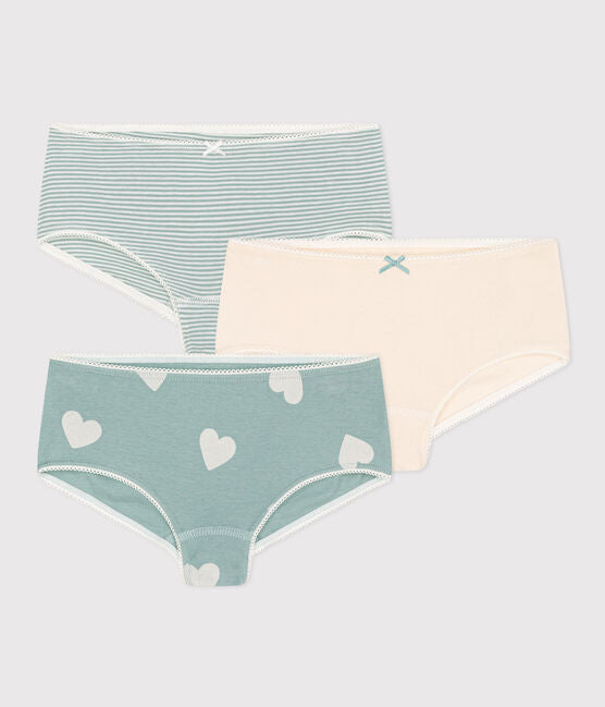 GIRLS' HEART COTTON HIPSTERS PACK OF 3