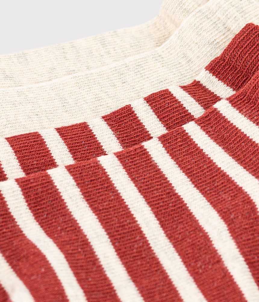 UNISEX CHILDREN'S SHORT STRIPY SOCKS -2- PACK