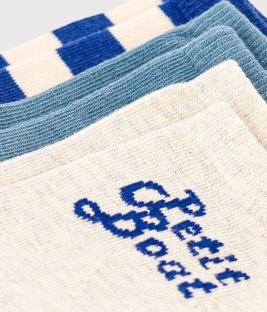 CHILDREN'S UNISEX PETIT BOAT SOCKS - 3 -PACK