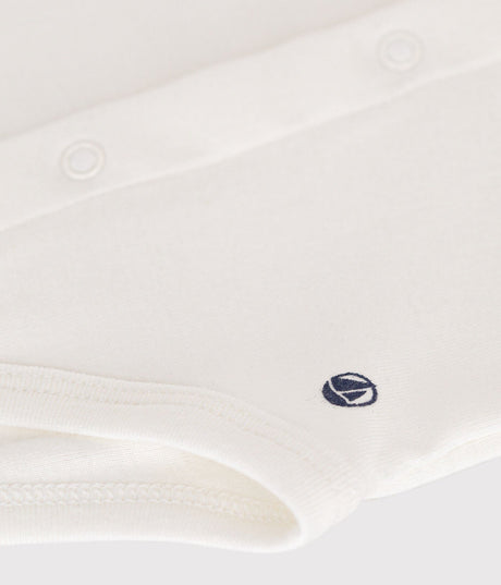 BABIES' SHORT-SLEEVED BODYSUIT WITH A COLLAR